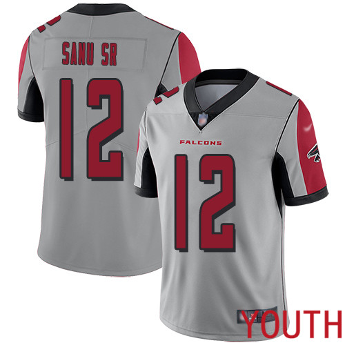 Atlanta Falcons Limited Silver Youth Mohamed Sanu Jersey NFL Football #12 Inverted Legend